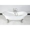 Aqua Eden Clawfoot Bathtubs, 71.63 L, 29.75 W, White/Brushed Nickel, Cast Iron VCT7DS7231NL8 - alternate 5